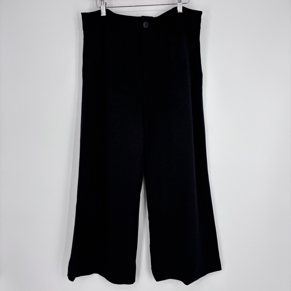 Maeve The Colette Ponte Pants Womens 34 Black Wide Leg High Rise Anthropologie